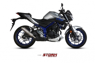 Storm by Mivv GP RVS Slip-on Einddemper met E-keur Yamaha MT03 2016 > 2020